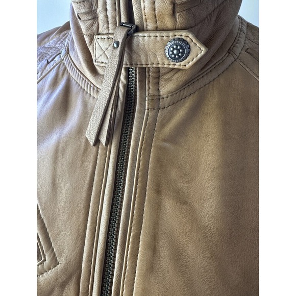 *Flawed Harley Davidson Women's Calamity Fringe Leather Jacket Brown Medium - Picture 13 of 16